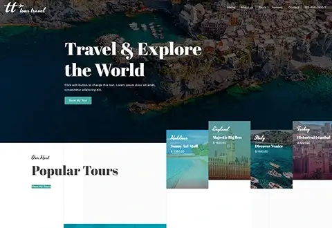 Website for travel and popular tours.